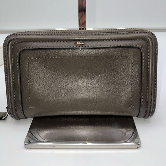 Chloe Rock Calfskin Party Long Zip Wallet with FULL INCLUSION - Picture 1 of 16